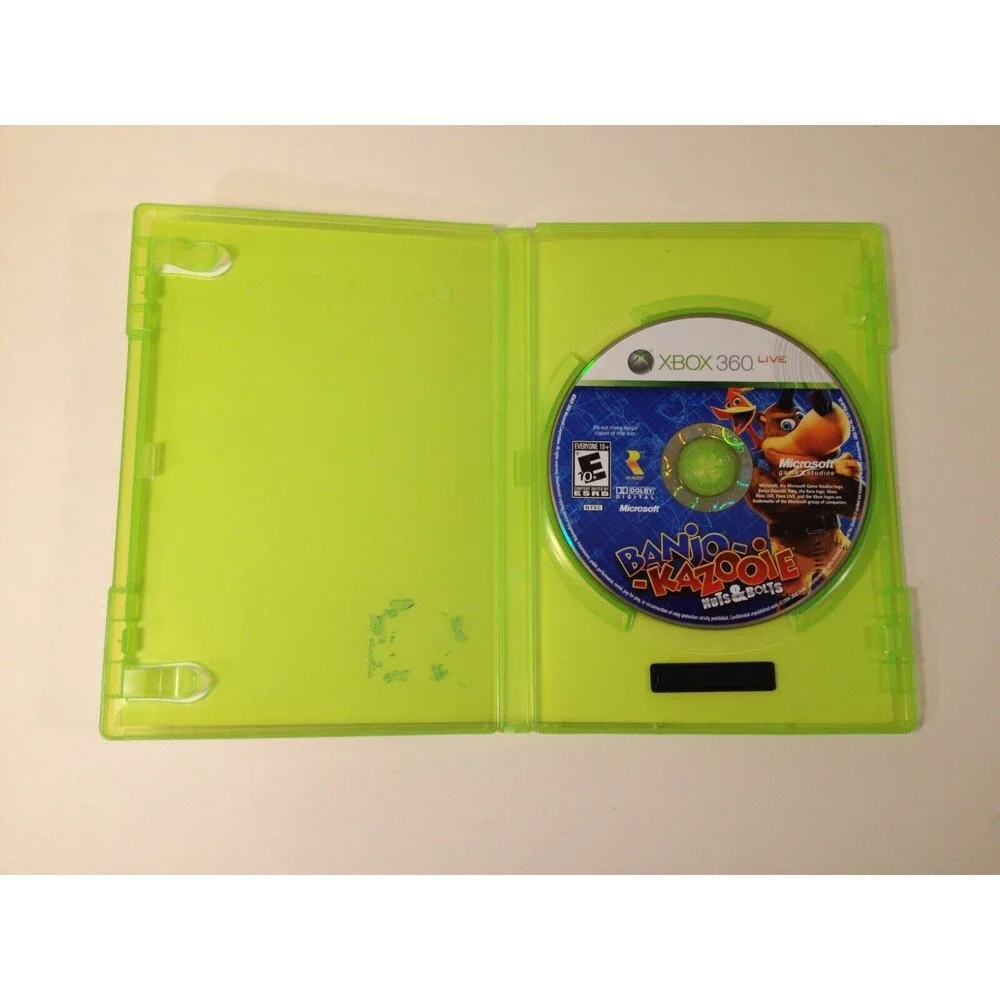 (2) Xbox 360 Banjo-Kazooie Nuts & Bolts Madden 12 NFL Video Game Both w/Case